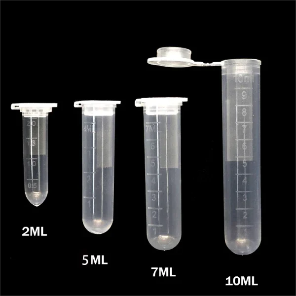 10PCS 2ML/5ML/10ML Laboratory Supplies Sample Transparent Micro Plastic Centrifuge Tube Test Tube Clip Laboratory Container Lid | Professional Grade | Bulk Available