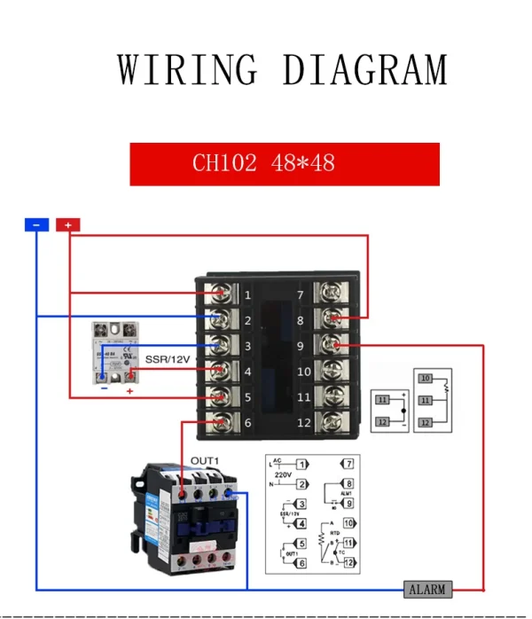 Dual Output SSR and Relay CH102 CH402 CH702 CH902 Two Relay Output LCD Digital PID Intelligent Temperature Controller48-240V AC | Professional Grade | Bulk Available - Image 5
