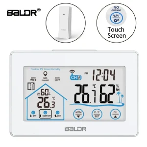 Touch Screen Wireless Weather Station Digital Home Temperature Humidity Meter Forecast Calendar Comfort Indicator Remote Sensor | Professional Grade | Bulk Available