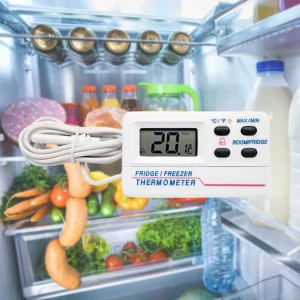 Embedded Electronic LCD Digital Display Thermometer Refrigerator Fish Tank Temperature Measurement Waterproof Probe Cable | Professional Grade | Bulk Available