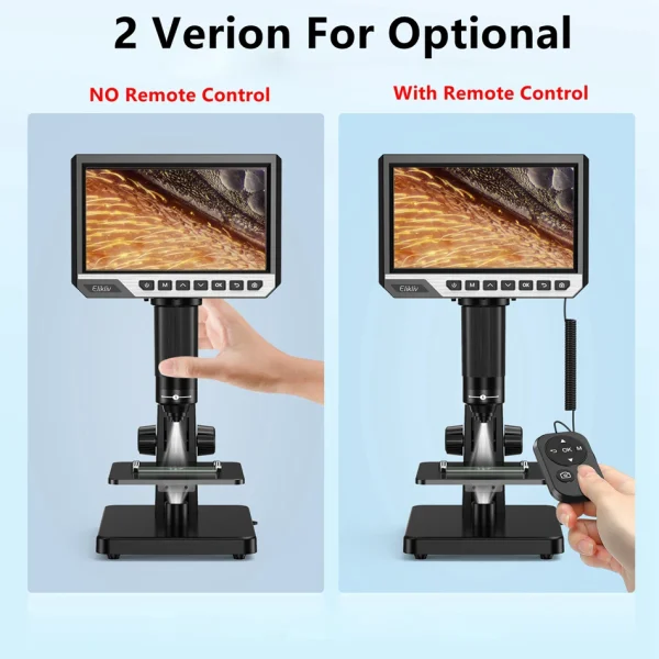Elikliv EDM11S Digital Microscope 2000X 7" IPS 12MP 1080P Lab Biological Microscope Camera Dual Lens With Remote Control | Professional Grade | Bulk Available - Image 3