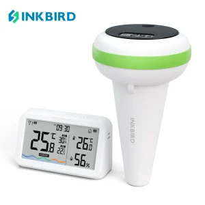 INKBIRD Solar Wireless Pool Thermometer Set 300m/980ft IP68 Waterproof Pool Thermometer with Indoor Monitor For Swimming Pools | Professional Grade | Bulk Available