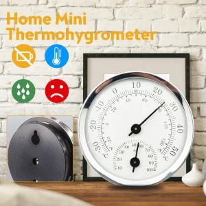 Mini Thermo-Hygrometer Analog Indoor Hygrometer Temperature and Humidity Meter Battery Free Diameter 58MM | Professional Grade | Bulk Available