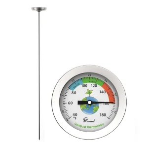 Compost Soil Tester Meter Probe Wide Scale Stainless Steel Thermometer Temperature Monitor for Garden Lawn Plant Pot | Professional Grade | Bulk Available