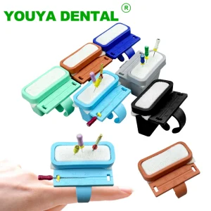 Dental Drill Holder Ring Type Endo File Box Root Canal Cleaning Foam Endodontics File Stand Block With Sponge Dentist Lab Tools | Professional Grade | Bulk Available