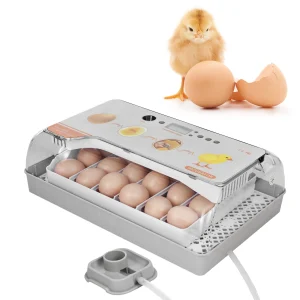 Digital Egg Incubator 20 Eggs Poultry Hatcher Auto Egg Turning Temperature Control LED Light Humidity Alarm Incubator For Eggs | Professional Grade | Bulk Available