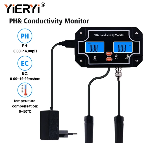 Digital PH EC Conductivity Monitor For Aquarium