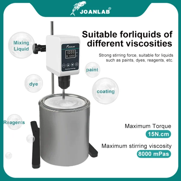 Digital Display Overhead Stirrer Mixer 5/10L 1200rpm - Image 2