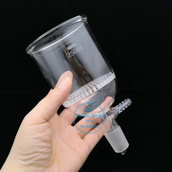 Glass Suction Filter Funnel for Laboratory Use