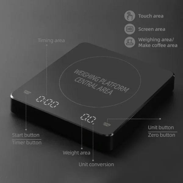 High Precision Digital Coffee Scale with Timer - Image 6