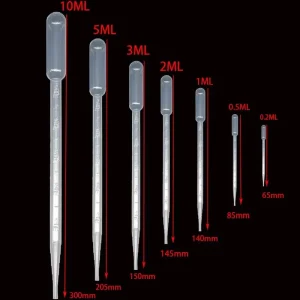 Disposable Graduated Pipette Set for Laboratory Use