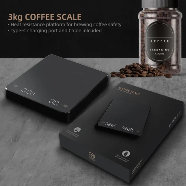 High Precision Digital Coffee Scale with Timer - Image 2