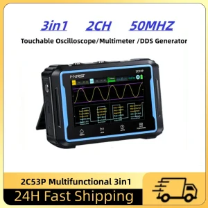 Scientific & Laboratory Equipment Scientific equipment and laboratory supplies for research, education, healthcare and industry. FNIRSI 2C53P Touch Screen Digital Oscilloscope Multimeter Signal Generator 2C53P