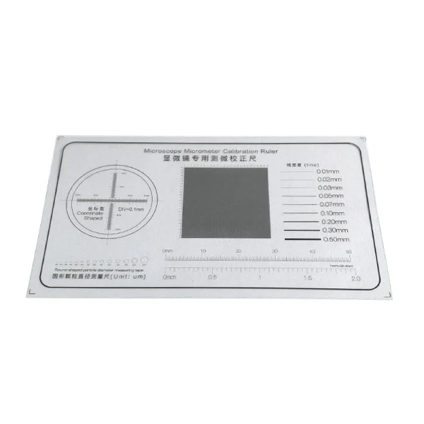 Microscope Micrometer Calibration Ruler: PET Transparent Film Particle Diameter Measuring Tape with Line Coordinate Shape - Image 6
