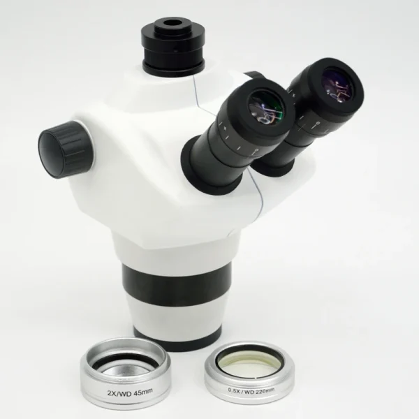 4X-100X High Quality Simul-Focal Trinocular Stereo Microscope with 8X-50X Confocal Zoom