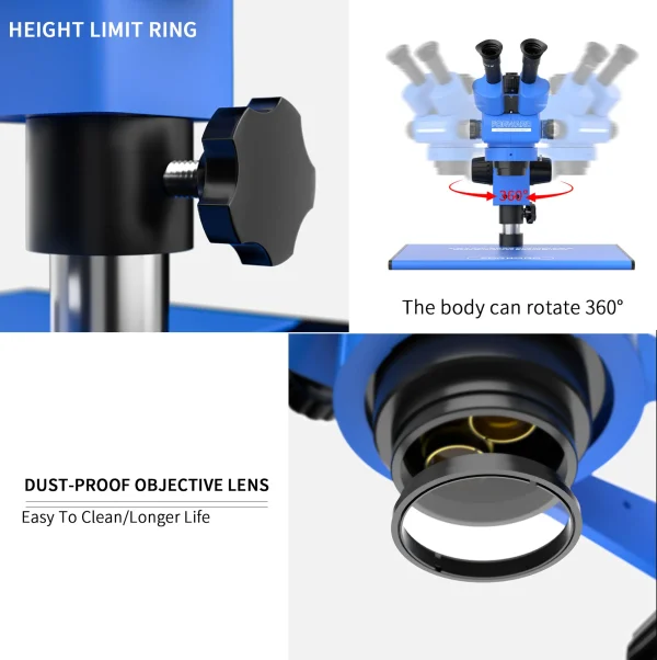 FORWARD 4K 1080P HDMI USB Video Microscope 6.5X-55X Trinocular Continuous Zoom - Image 6