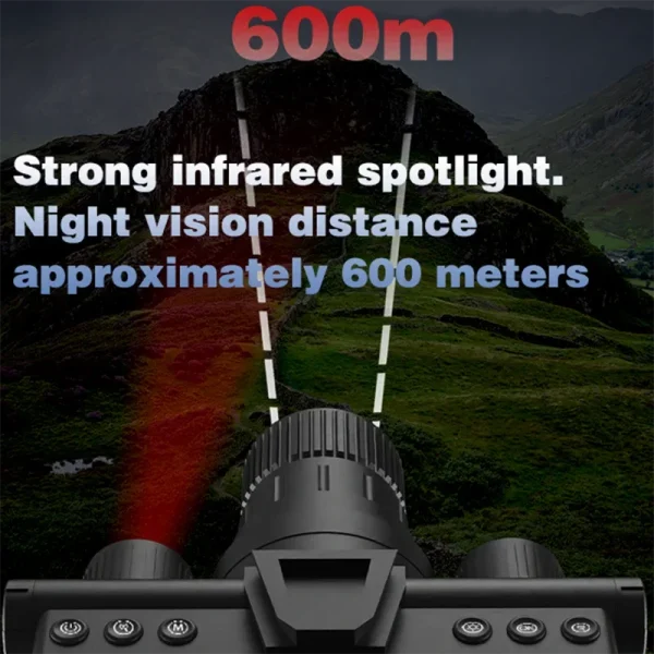 4K Gen 2/3 Night Vision Goggles with Tactical Flashlight - 8x Zoom, 600m Range - Image 4