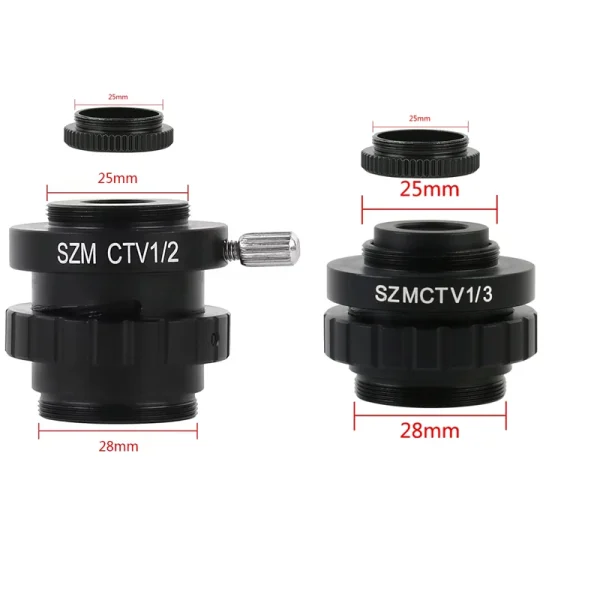 SZM CTV 1X 1/2X 1/3X Adapter C mount Lens for Trinocular Stereo Microscopes - Image 3