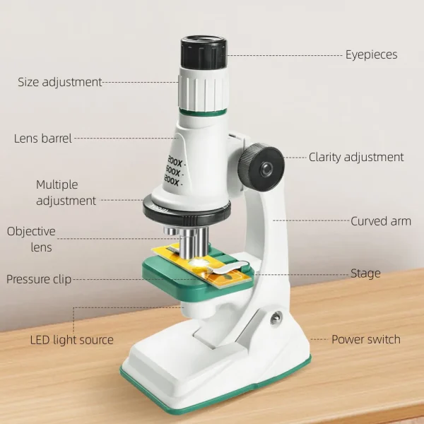 Kids HD Microscope Kit 1200X - Empowering Young Scientists with LED Light - Image 6