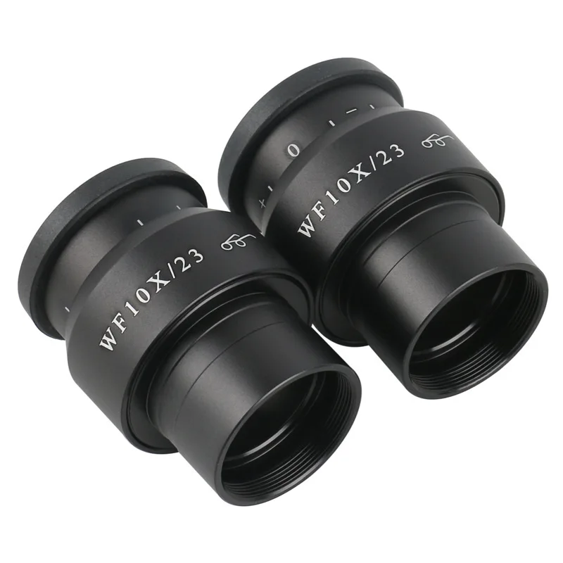 2 Pack WF10X/23mm Microscope Diopter Adjustable Eyepieces With Eyeguards – 30mm Tube