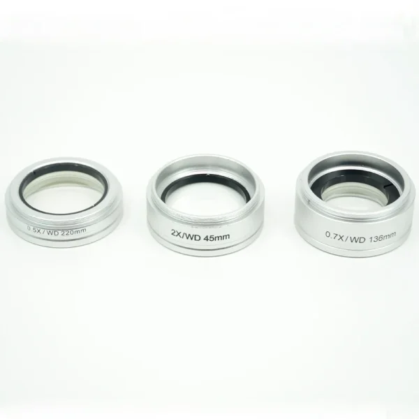 FYSCOPE ST2.0X 0.5X 0.7X Objective Lens Set for Stereo Zoom Microscopes - 3PCS/LOT