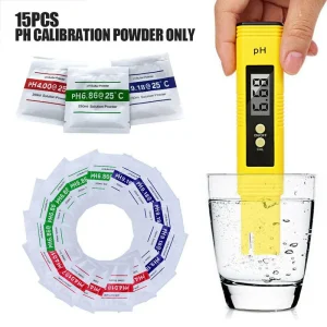 pH Calibration Powder Set - 15 Packets (4.01, 6.86, 9.18) for pH Meter Calibration